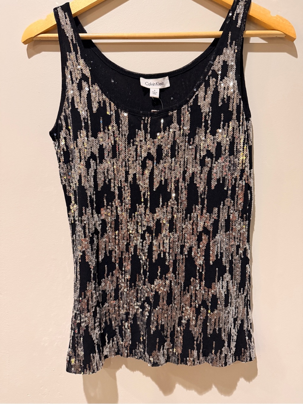 Sequin Tank Top y2k Going Out Club Streetwear Glam Preppy Mob Wife Dark Feminine